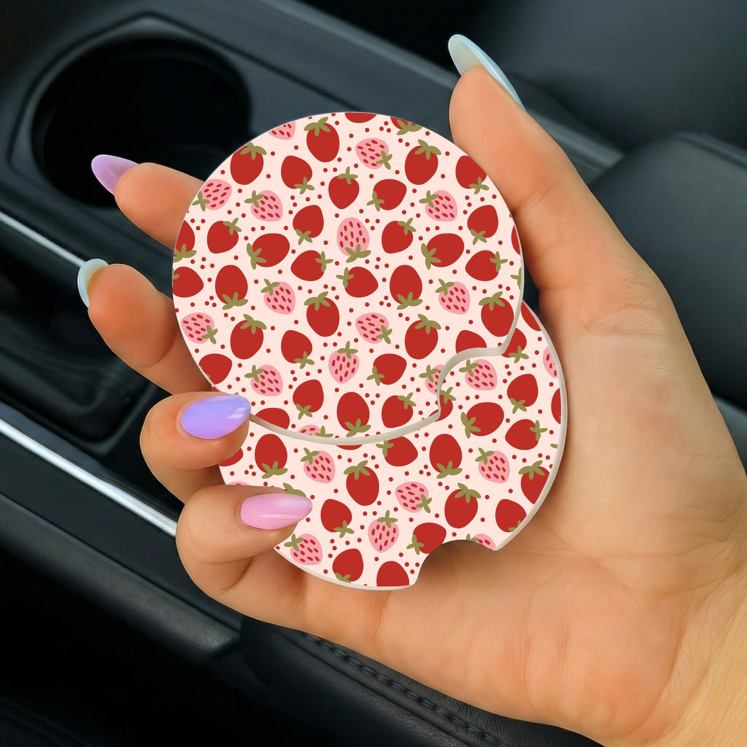 Car Coasters Strawberry
