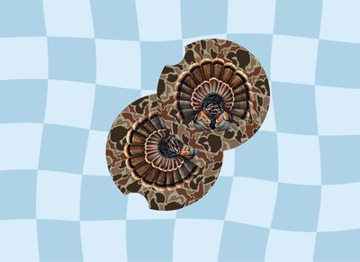 Car Coasters Camo Turkey