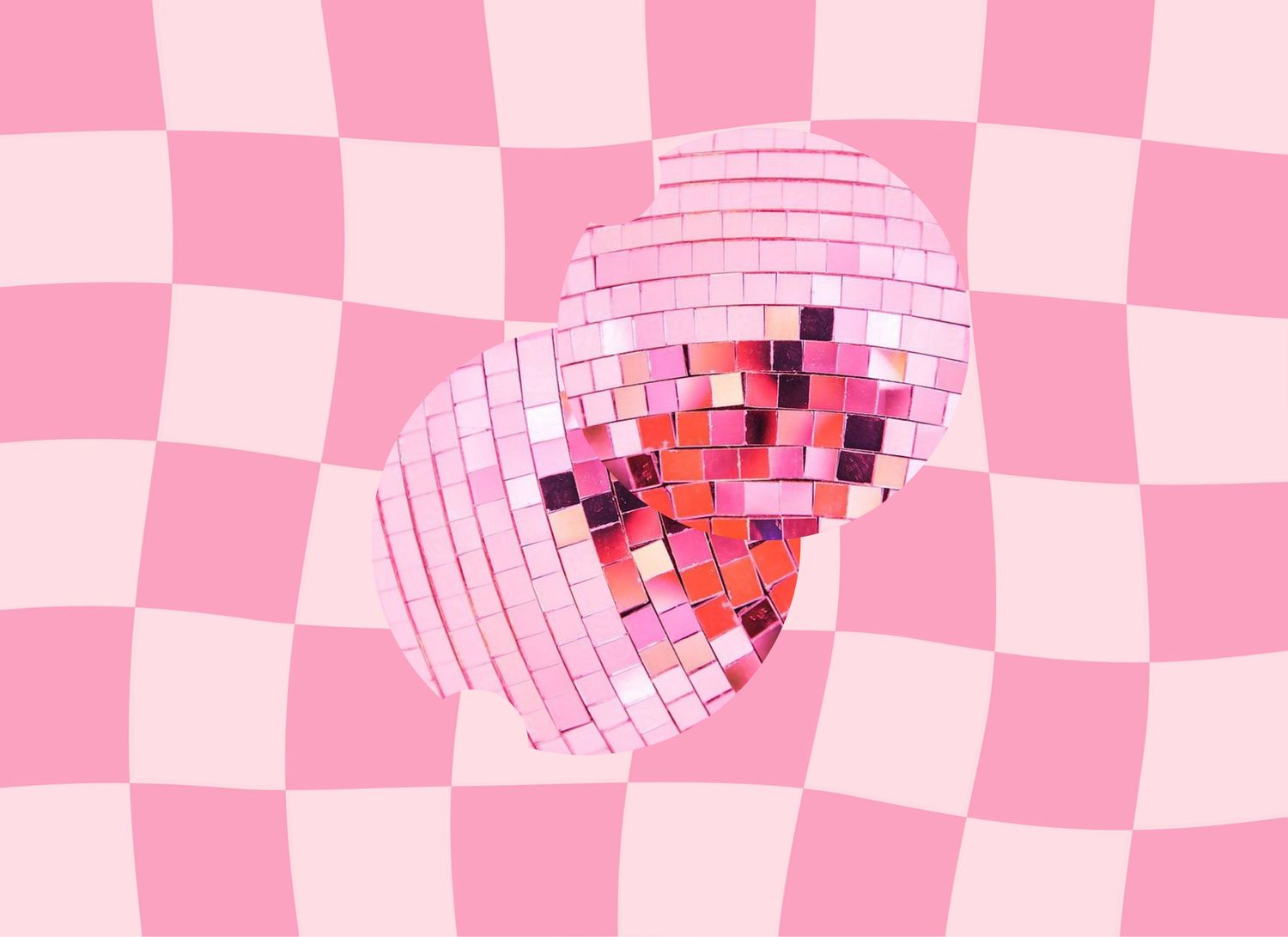 Car Coasters Pink Discos