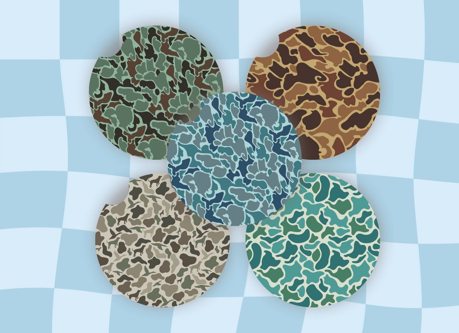 Car Coasters Camo #1