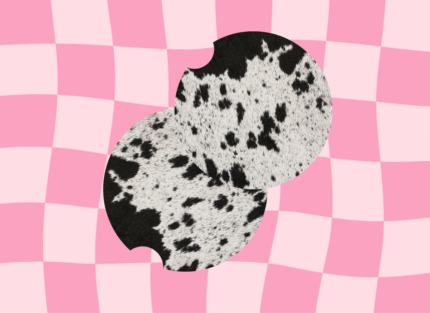 Car Coasters Cowhide