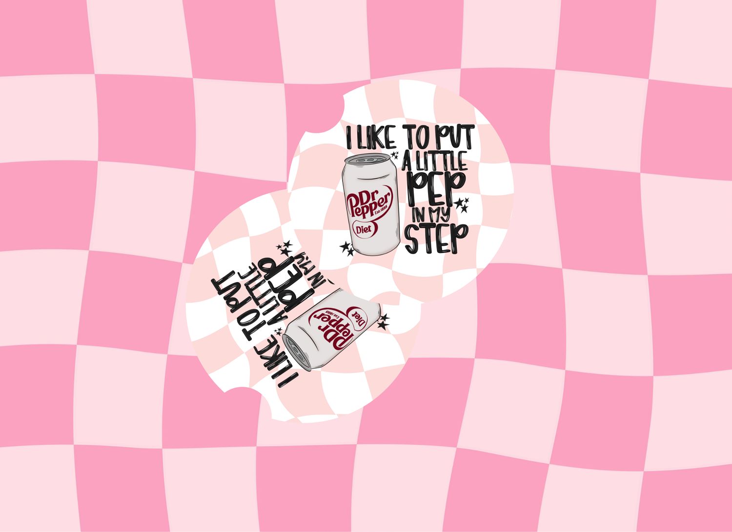 Car Coasters Put a little pep  in my step DIET