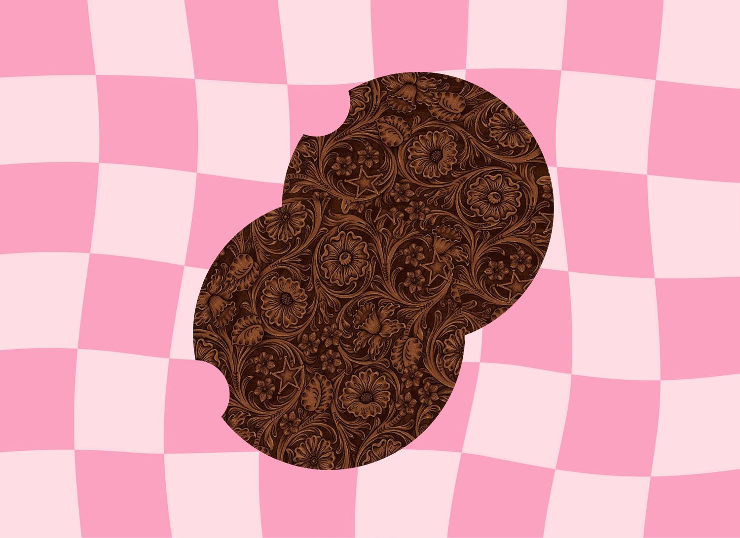 Car Coasters Tooled Leather