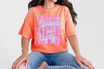 Striped tanned and tipsy