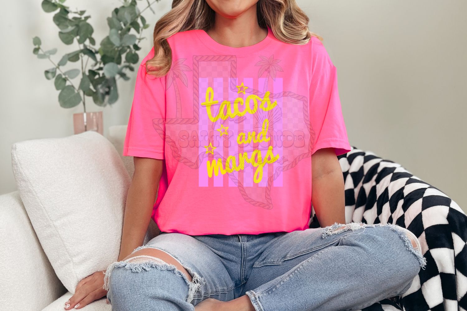 Striped tacos and margs