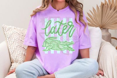 Later Gator Striped Tee