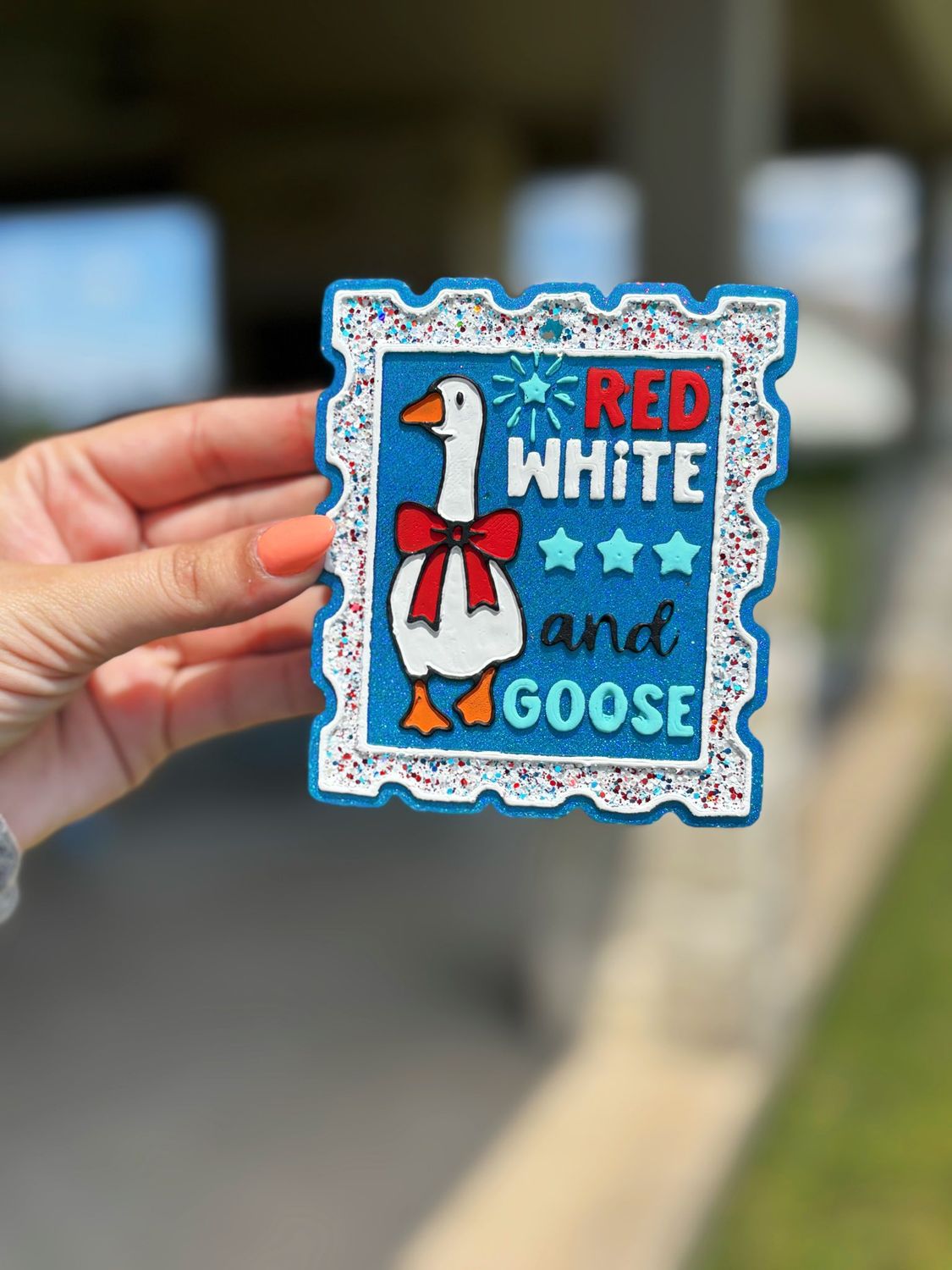 Red white and goose