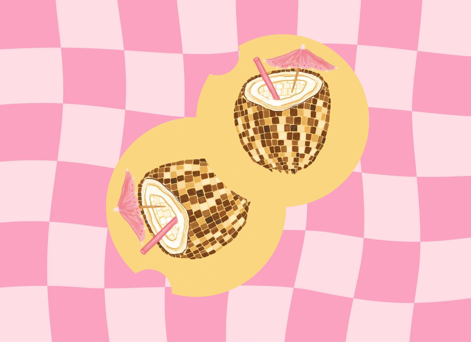 Car Coasters Coconut Disco