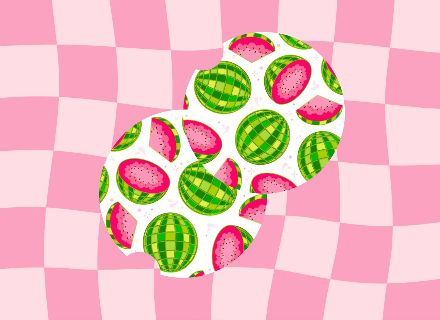 Car Coasters Disco Watermelon