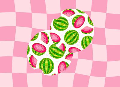 Car Coasters Disco Watermelon