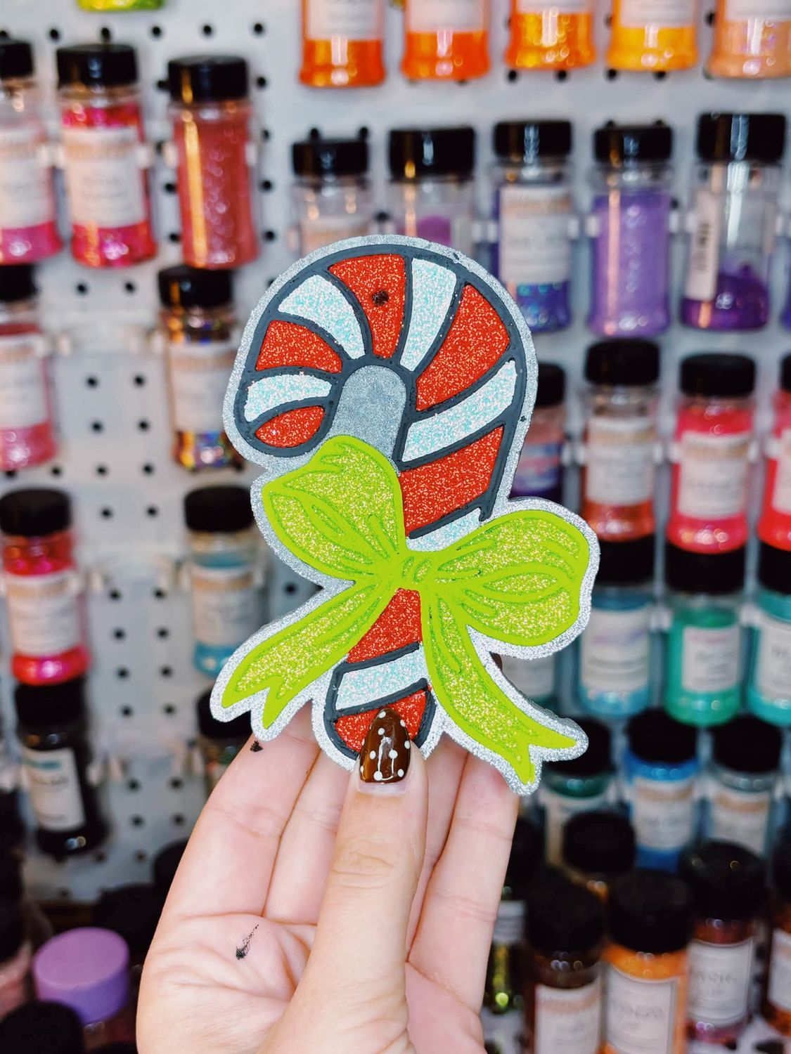 Candy Cane with Bow