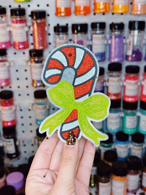 Candy Cane with Bow