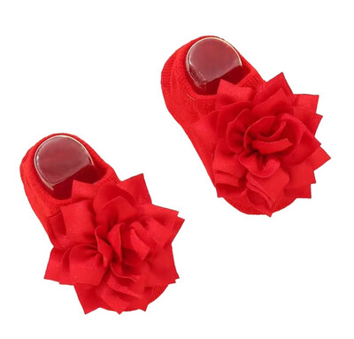 Baby Girls Red Walking Socks