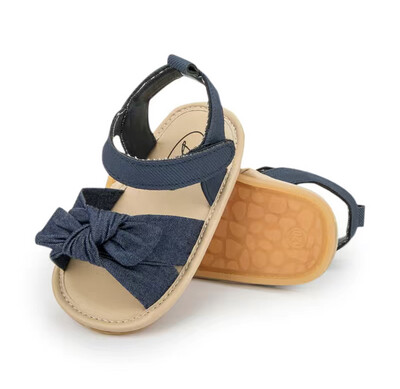 Baby Girls Jean Bow Sandals