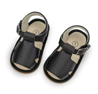 Baby Boys Open Toe Soft Crib Sandals