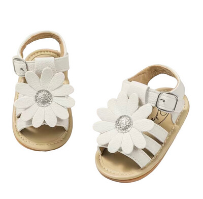 Baby Girls White Flower Sandal