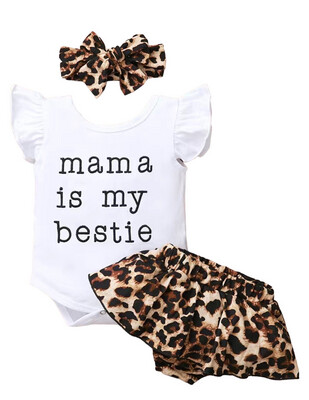 Baby Girls Printed Cheetah Short Set
