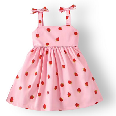 Toddler Girls Strawberry Cream Dress