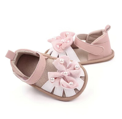 Baby Girls Pearl Bow Strap Sandals