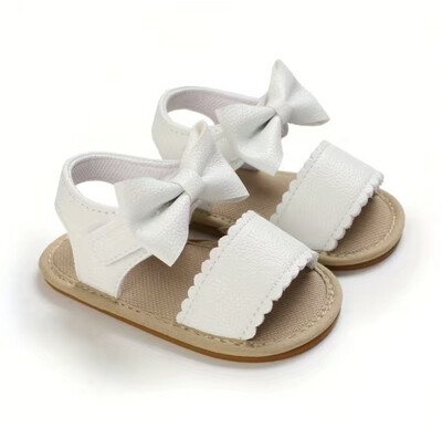 Baby Girls White Bow Strap Sandal