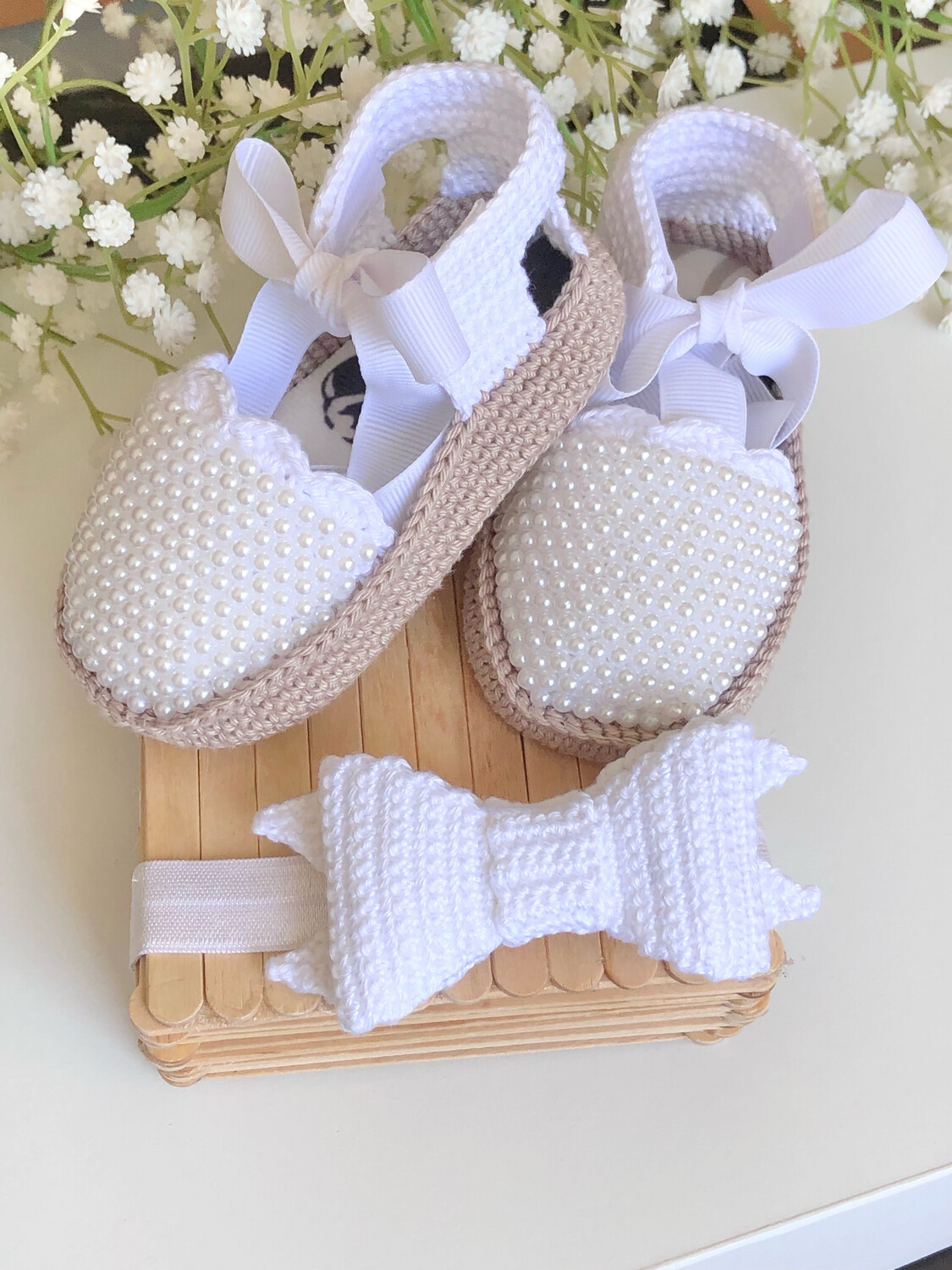 Pearl baby shoes