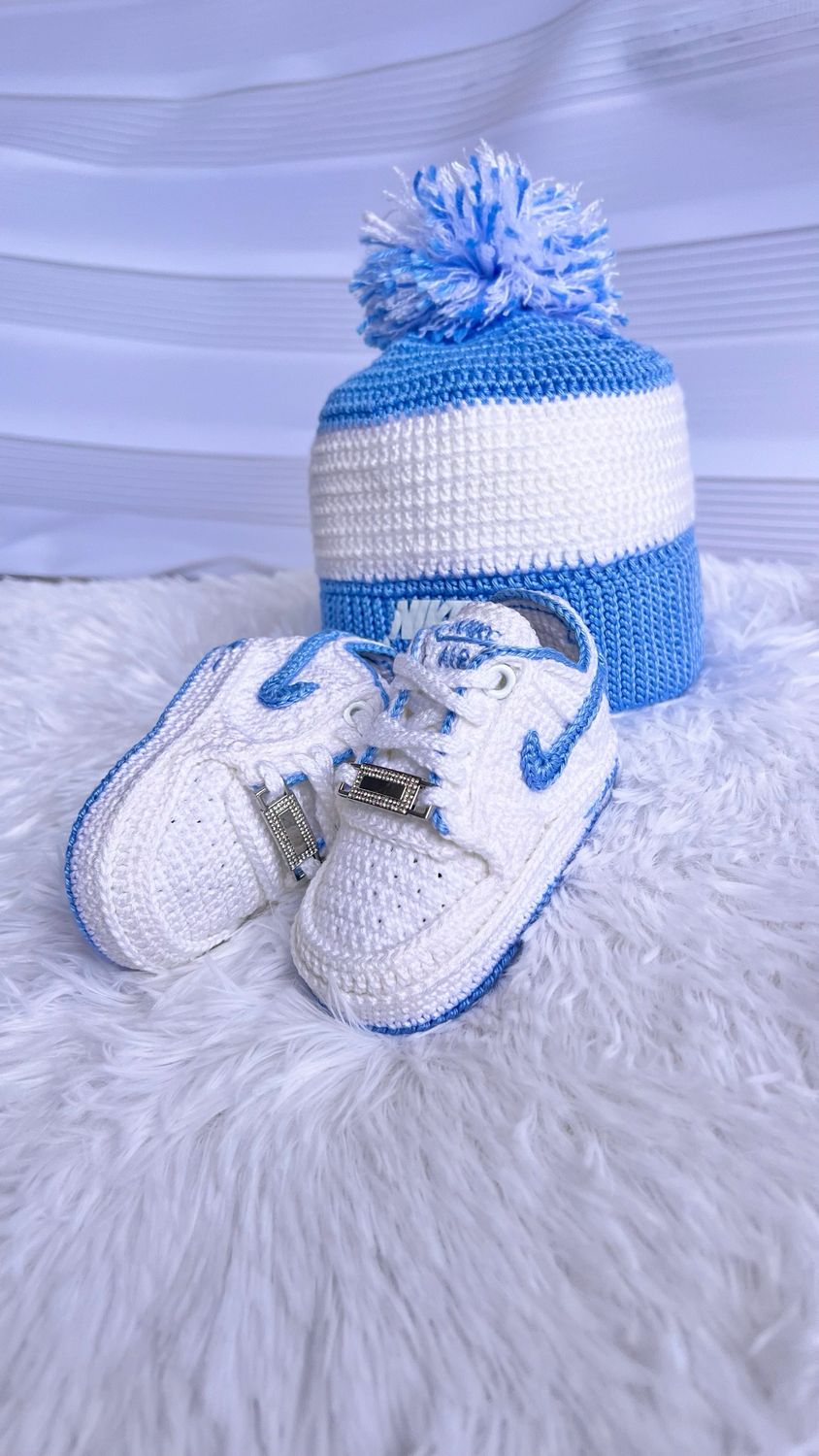 Crochet air force1 baby set