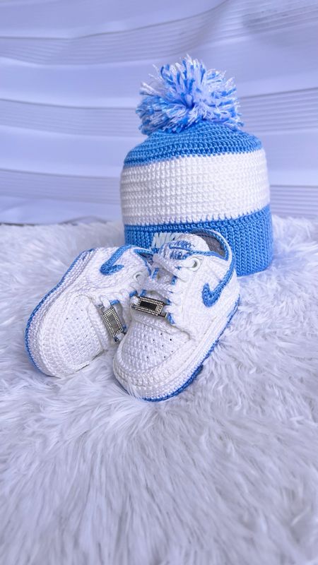 Crochet air force1 baby set