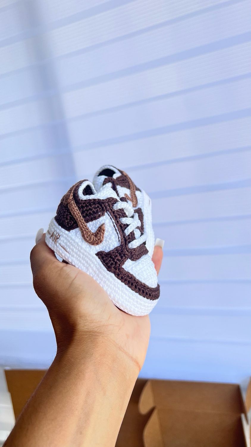 crochet AIR FORCE 1 style sneakers