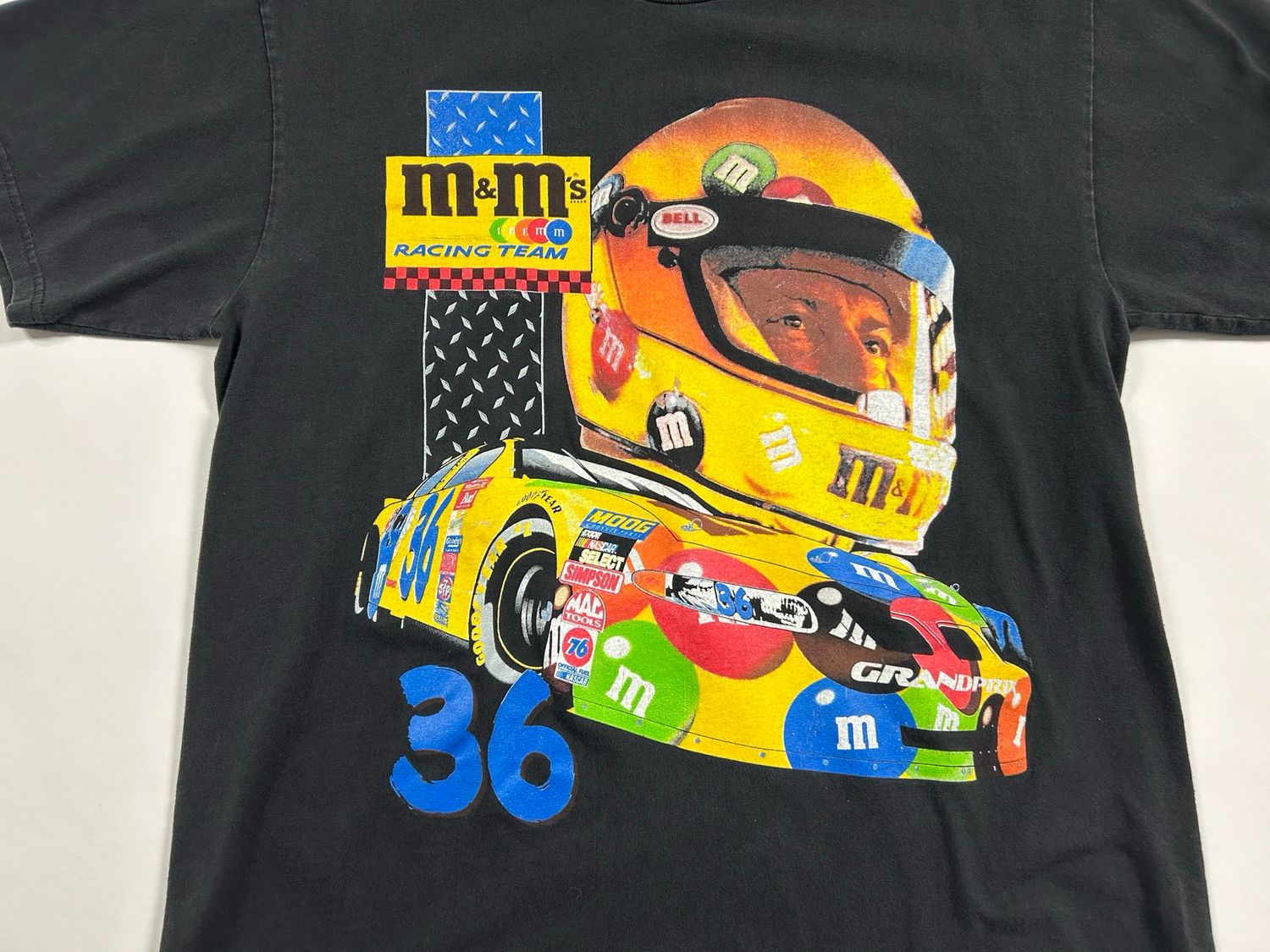 m&m's レーシング シャツ レア USA製 m&m's ナスカー2000 レーシングチーム 半袖Tシャツ