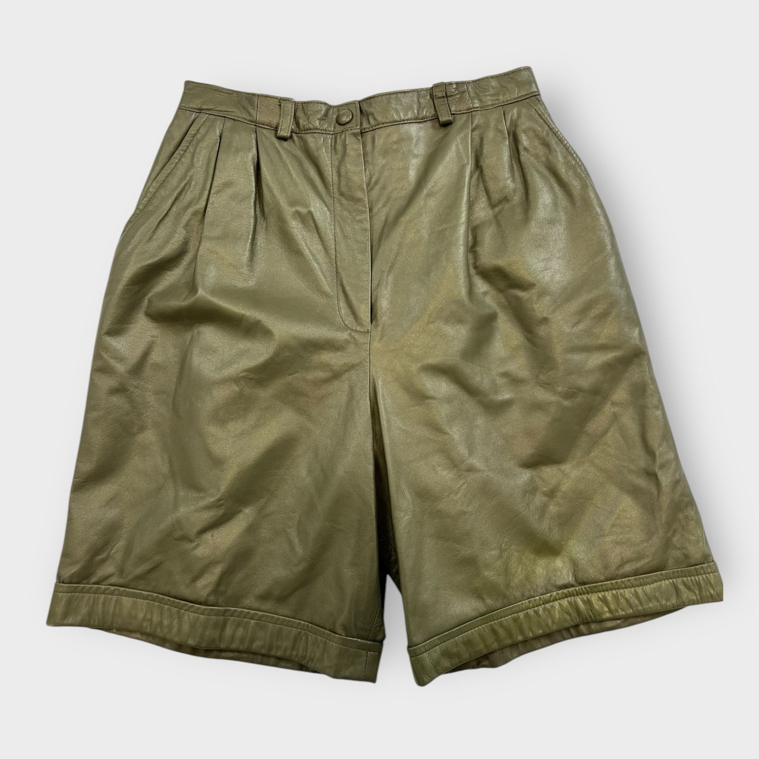 90s Leather Trouser Shorts