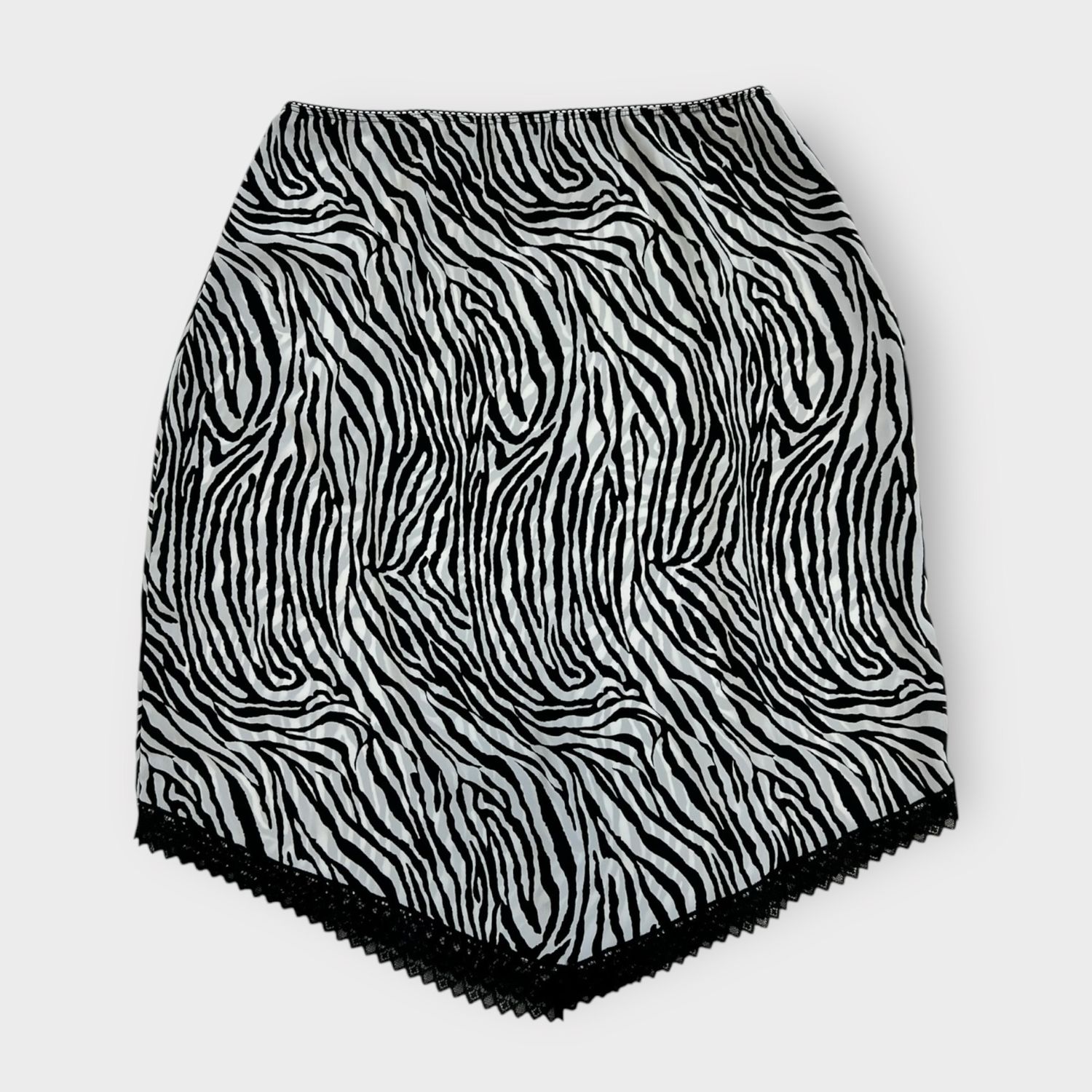 90s/Y2K Zebra Slip Skirt
