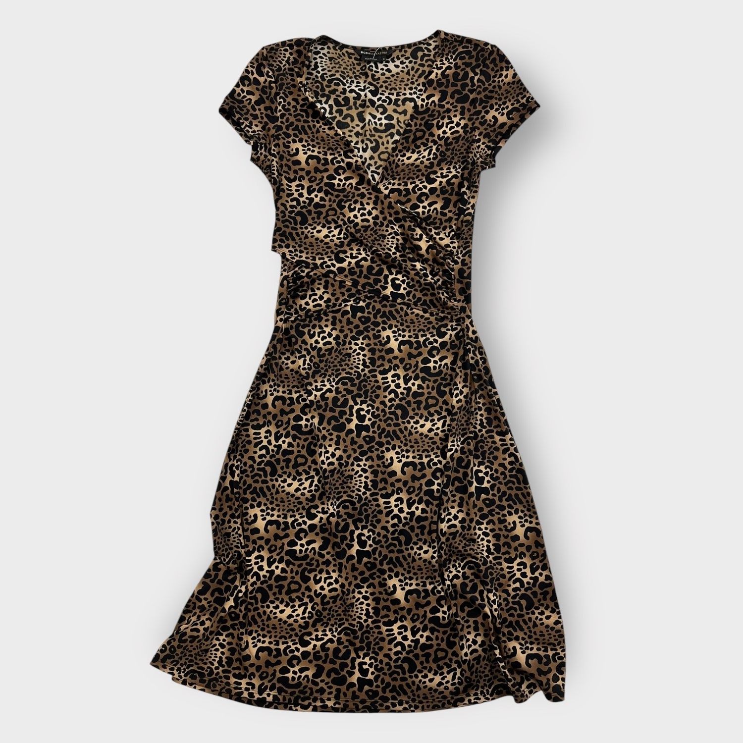 Y2K Ruched Animal Print Dress