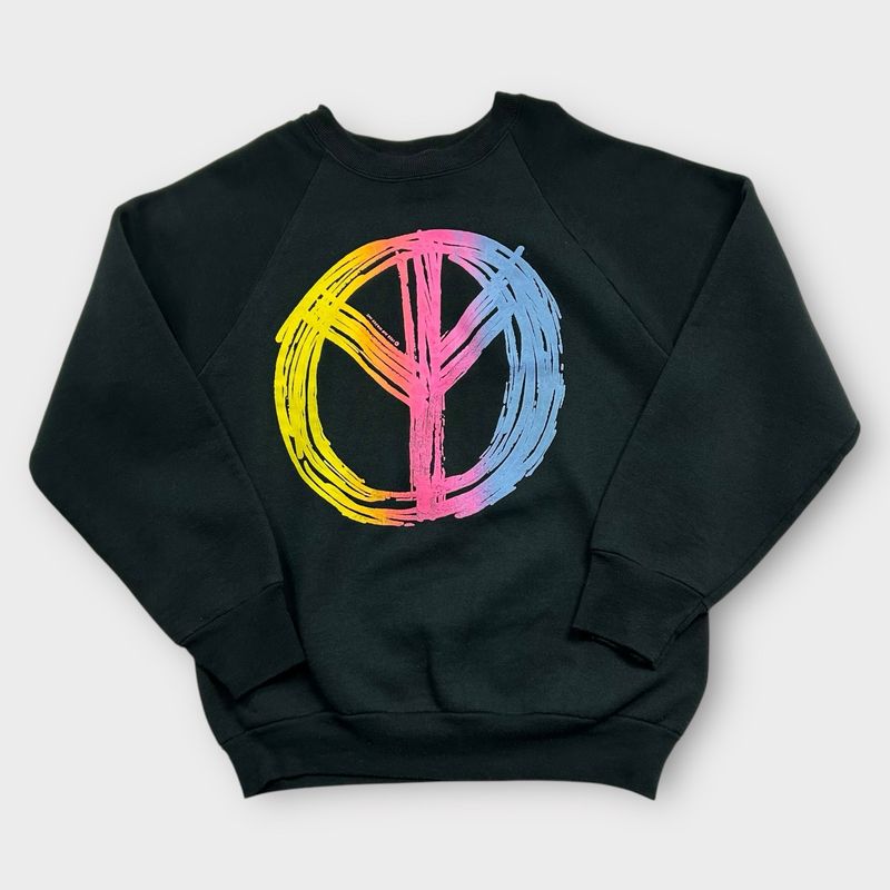 80s Peace Logo Crewneck