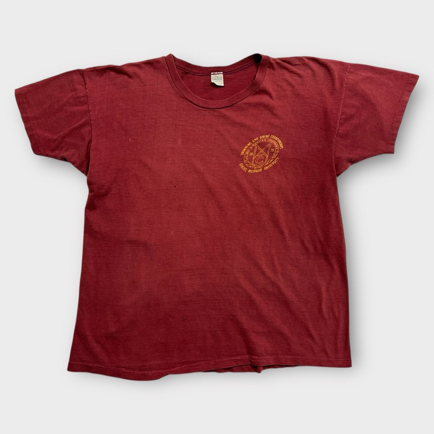 70s Cotton Central Michigan Spruce Tee