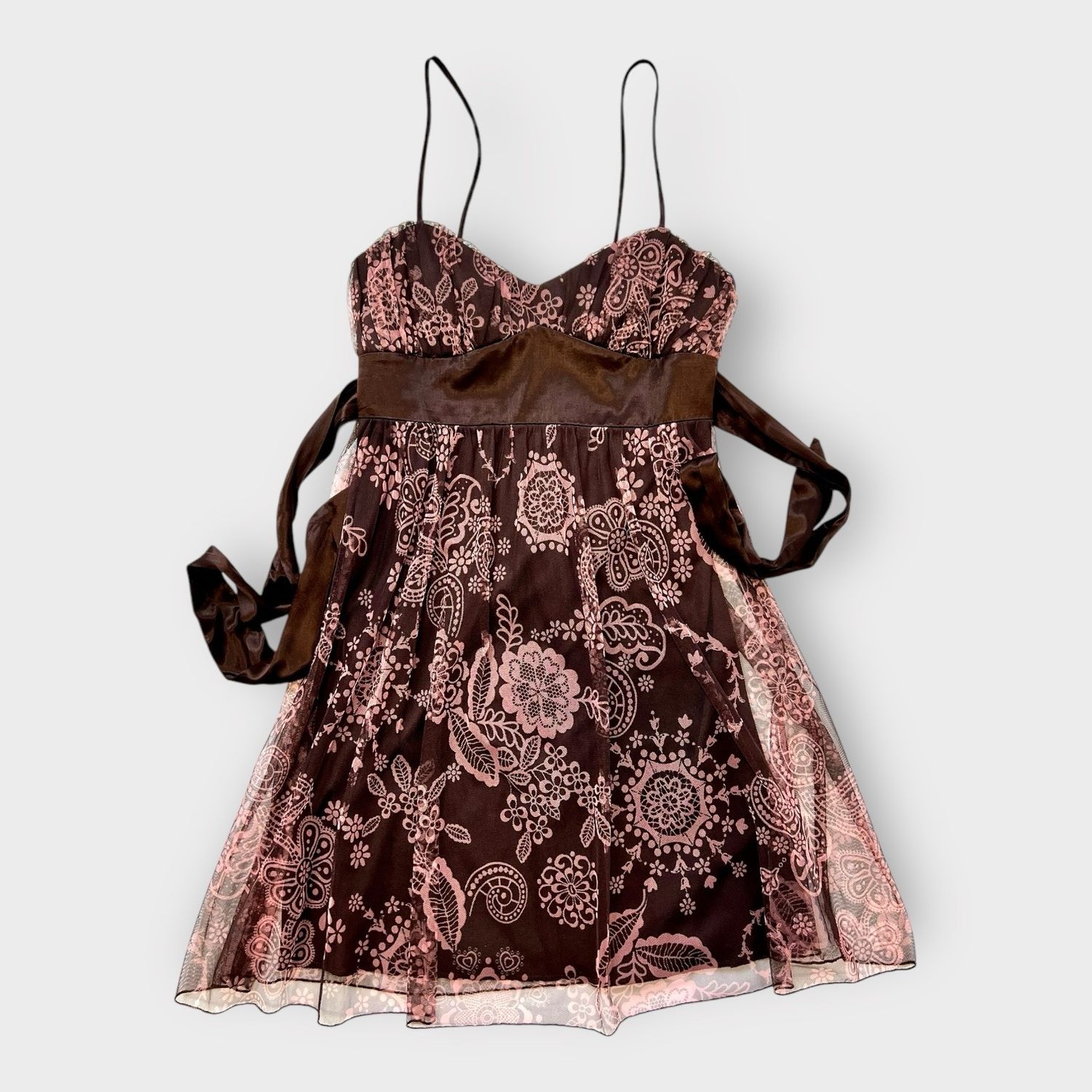 Y2K Mesh Overlay dress