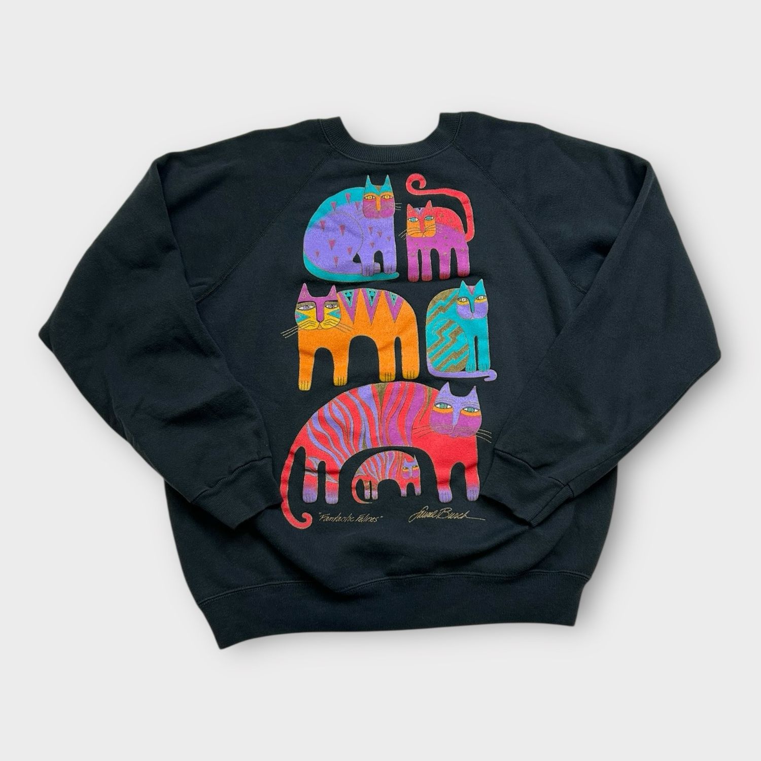 90s Cat art Sweatshirt