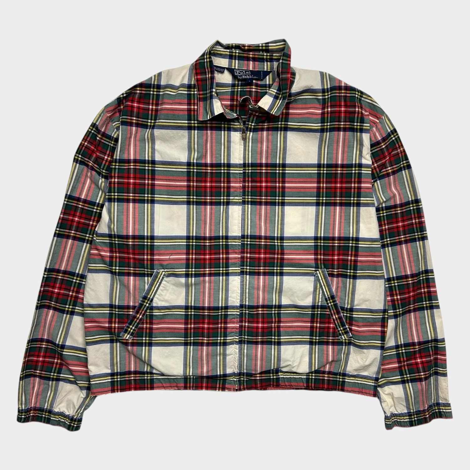 90s Polo Plaid Zip Jacket