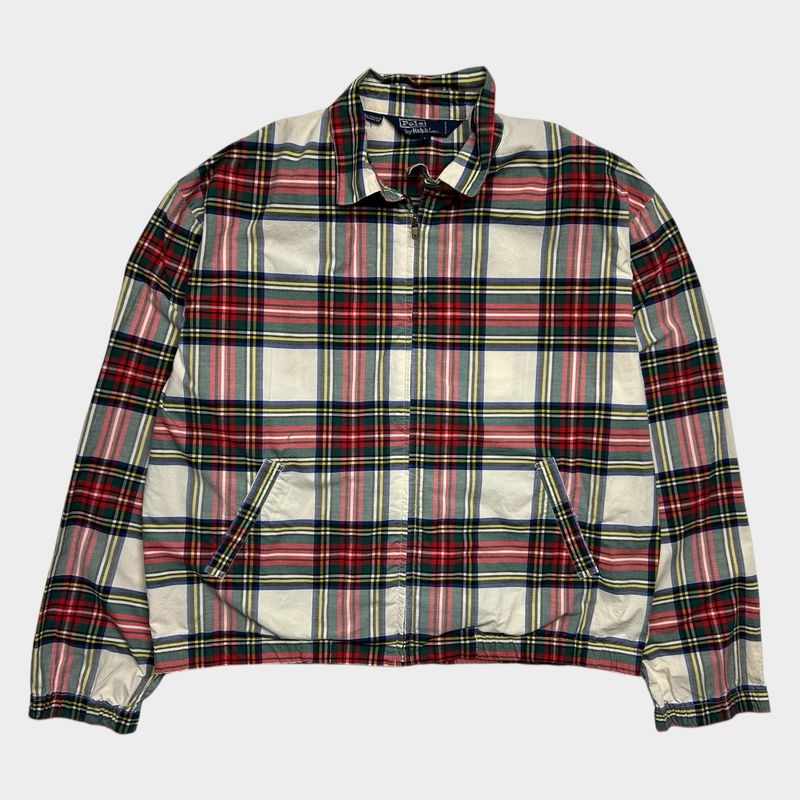 90s Polo Plaid Zip Jacket