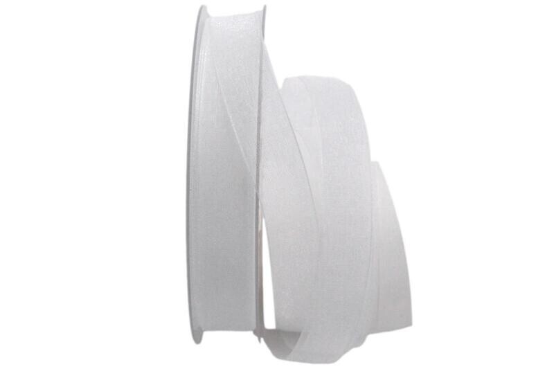 Organza Band 6mm weiß
