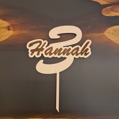Cake Topper &quot;Zahl / Name&quot;