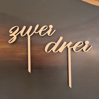 Cake Topper &quot;eins bis neun&quot;