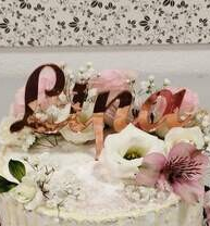 Cake Topper &quot;Name&quot; Spiegel