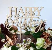 Cake Topper &quot;Happy Birthday&quot;