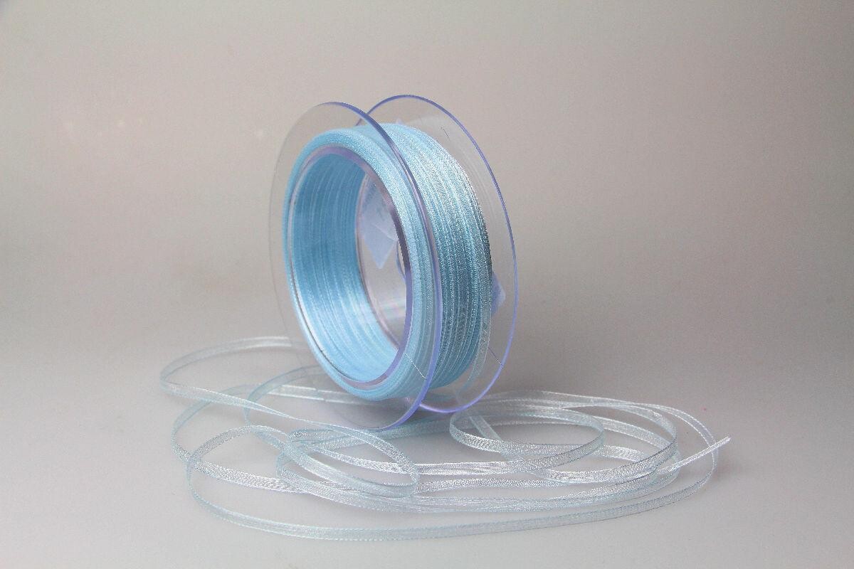 Organza Band 3mm hellblau