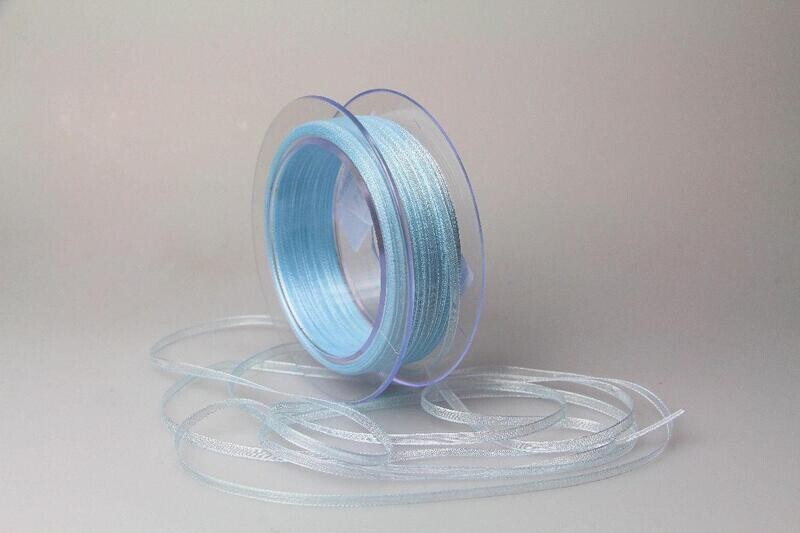 Organza Band 3mm hellblau