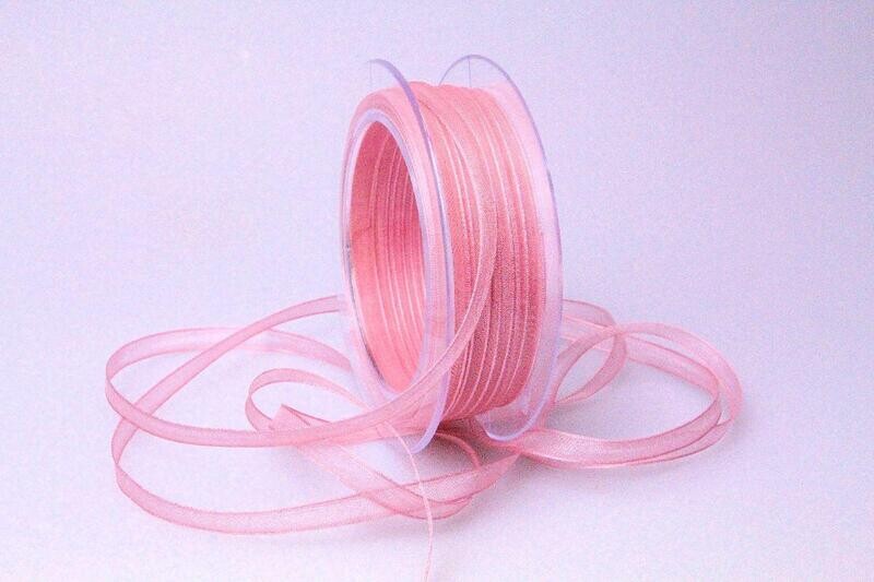 Organza Band 6mm rosa