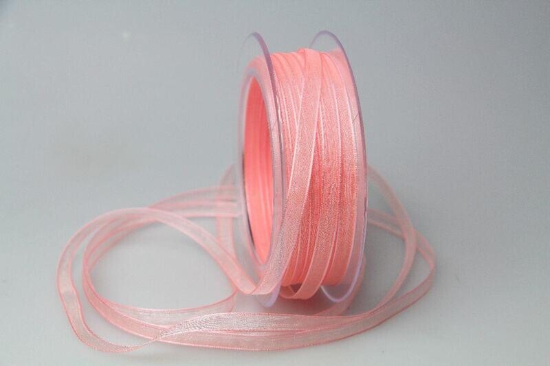 Organza Band 6mm lachs