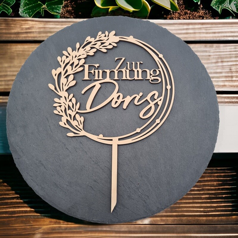 Cake Topper "Zur Firmung Name"