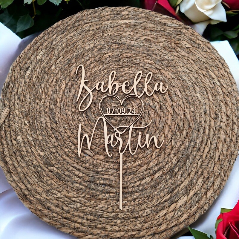 Cake Topper "Hochzeit"