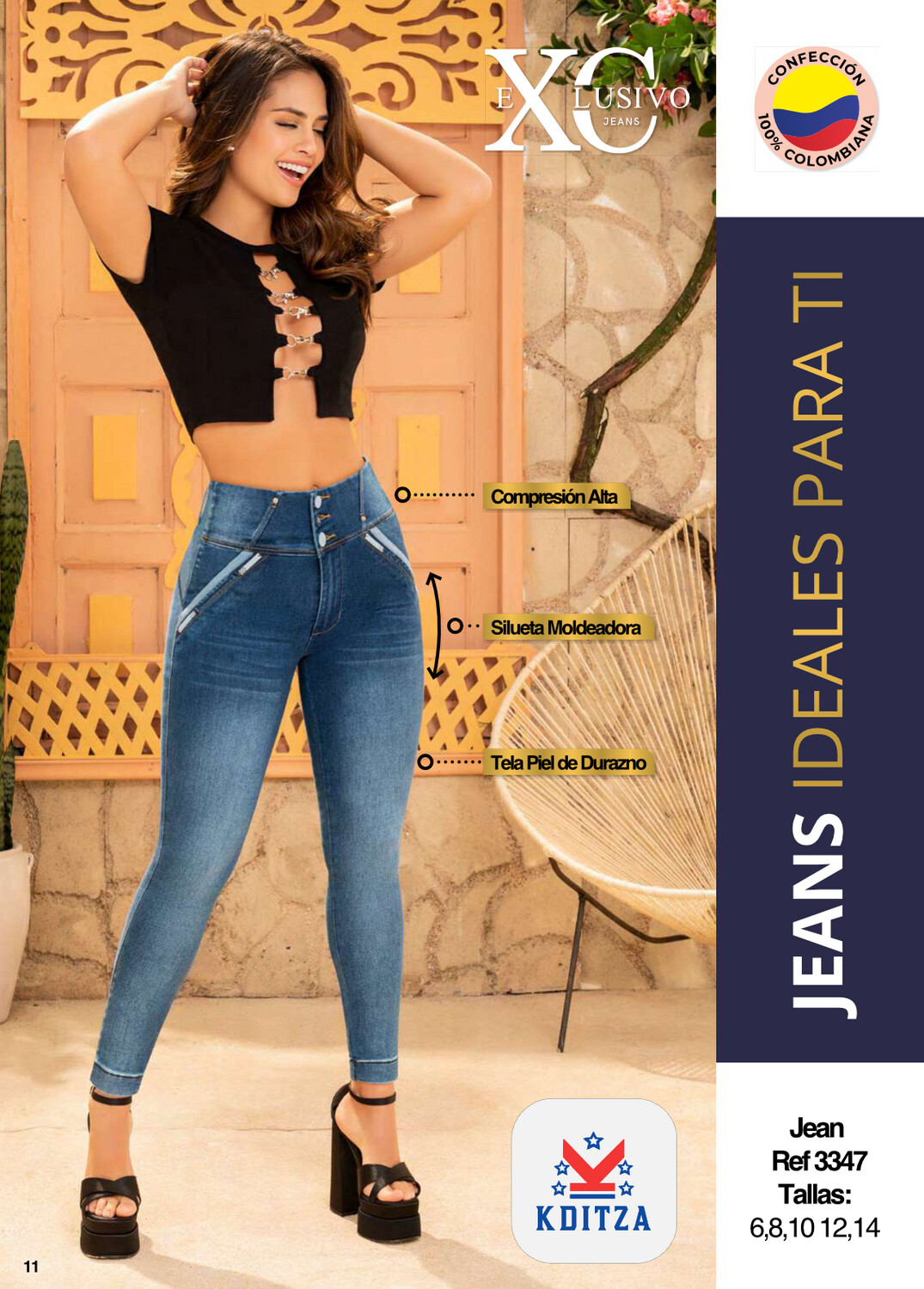 Colombian Push Up Jeans - XC-3347